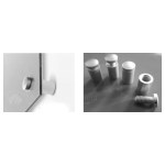 Set of 4 spacers with screw covers