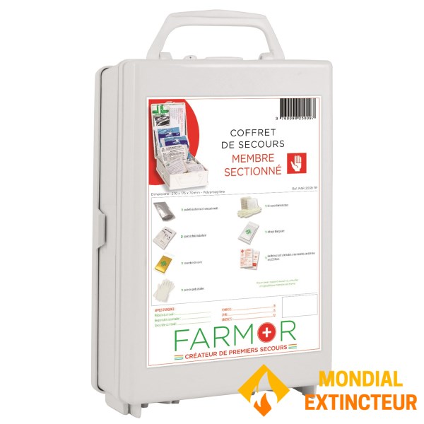 " Severed limb " first aid box White polypropylene