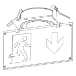 "Spazio Luz" square ceiling and label holder flush-mount kit