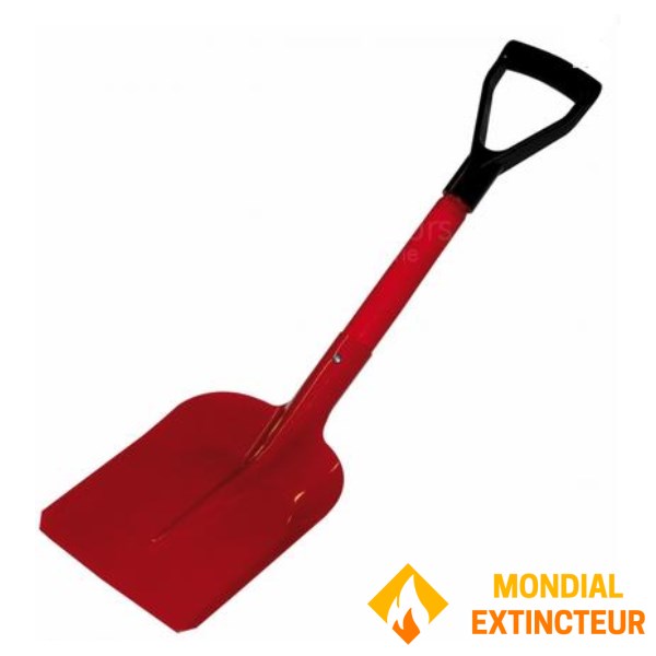 Steel fire shovel with short handle