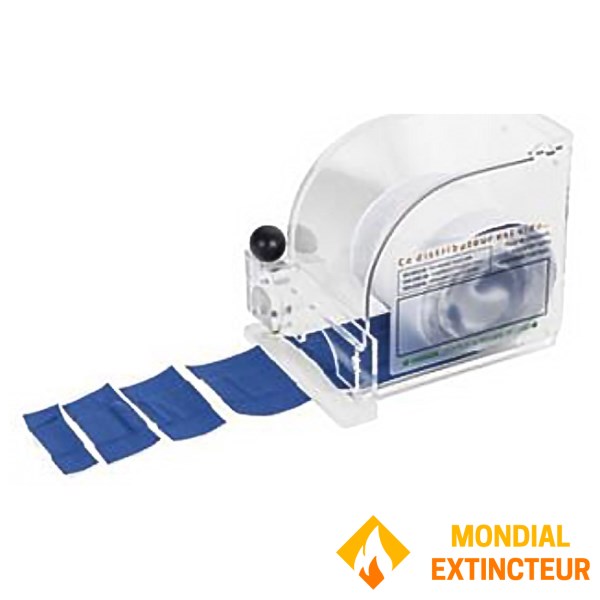 Wall-mounted adhesive dressing dispenser - Transparent polycarbonate