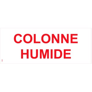 "Wet column" sign "- red" PVC "text" - 200x80 mm