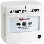 White manual release for double-contact emergency stop - Axendis