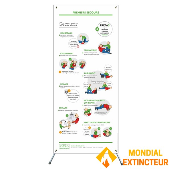 X-banner - First aid: rescuing