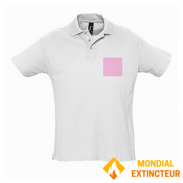 5 polos personnalisés gris - Taille M - Cœur et dos