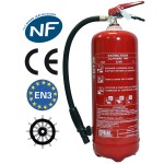 6 kg NF powder fire extinguisher + mounting bracket + information panel