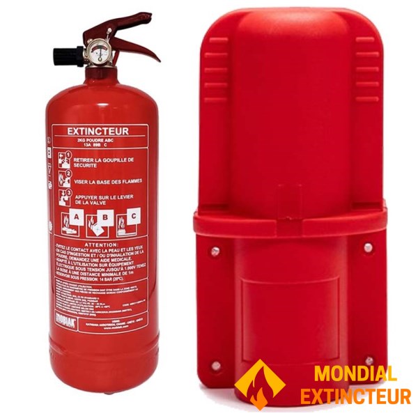 Car pack: 1 x 2 KG powder extinguisher with carrying case