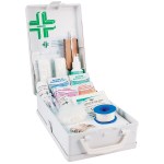 4/6 person first aid box with handle and wall bracket