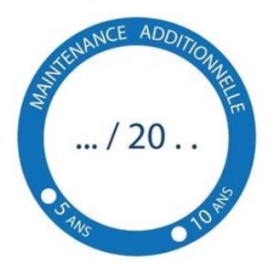 100 Etiquetas de mantenimiento adicionales - Ø 5 cm