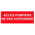 "ACCESO BOMBEROS NO APARCAR" PVC rígido 200 X 80 mm