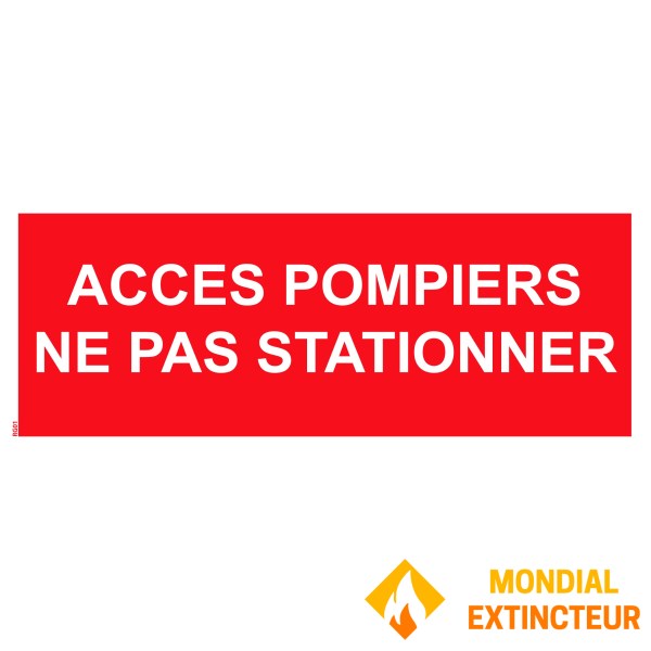 "ACCESO BOMBEROS NO APARCAR" PVC rígido 200 X 80 mm