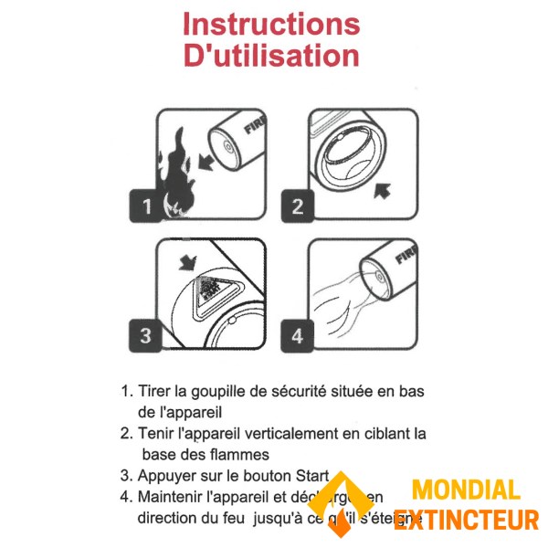 Aerosol de diseño compacto para encender fuego - Extinc'torch