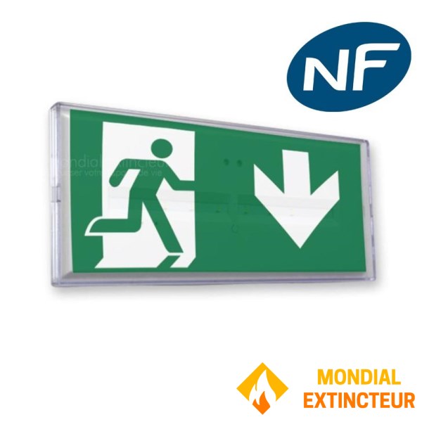 Alumbrado de emergencia "permanente" de baja tensión SATI "-" Modelo de "evacuación" Xena Flat