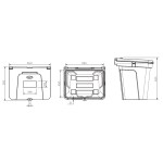 Arenero de plástico para exterior e interior - 110 litros