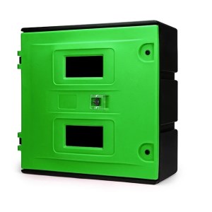 Caja doble XXL con llave para aparatos respiratorios - Verde