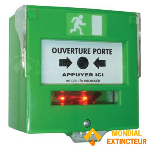 Desbloqueo manual verde con señal luminosa y acústica - Abrepuertas