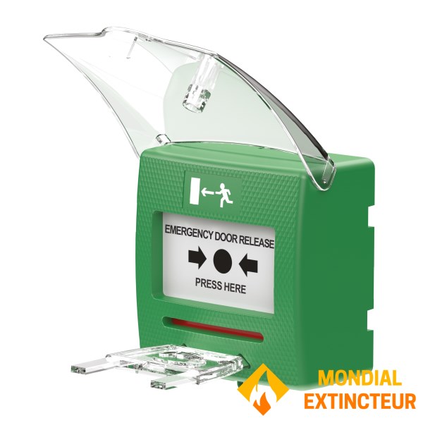 Desbloqueo manual verde con tapa protectora