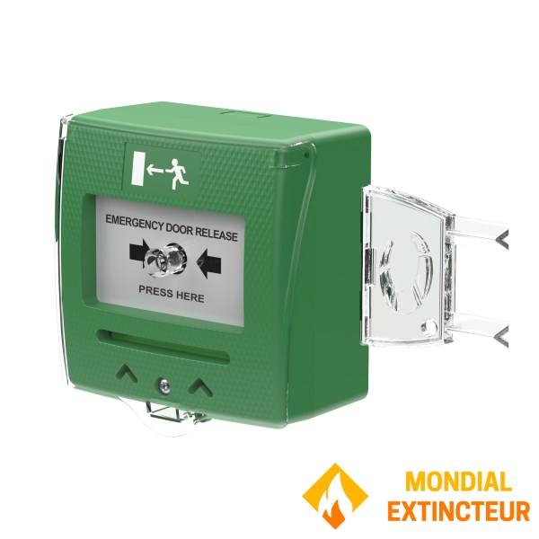 Desbloqueo manual verde con tapa protectora