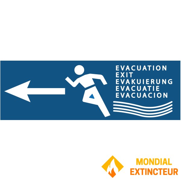 Drenaje de inundaciones en camping Flecha izquierda - PVC - 300 x 100 mm