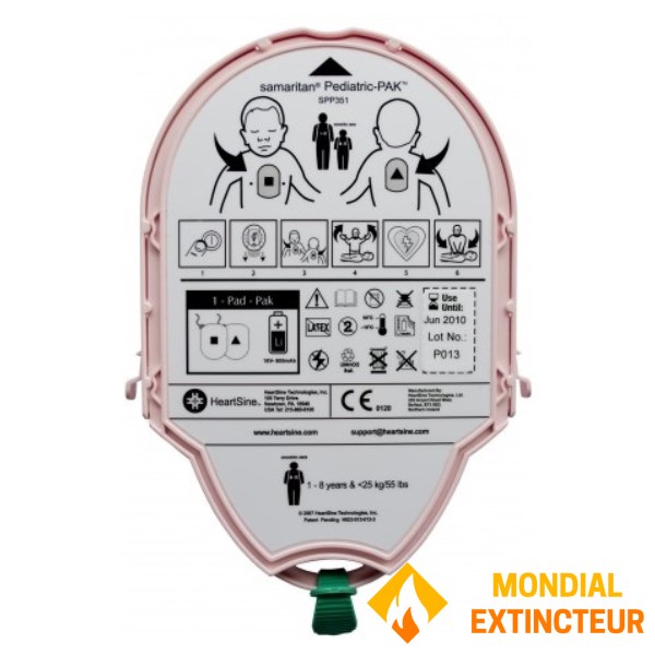 Electrodos pediátricos para desfibrilador semiautomático HeartSine