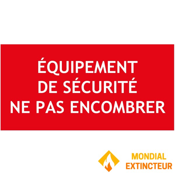 "Equipo de seguridad" de PVC rígido 200 X 100 mm