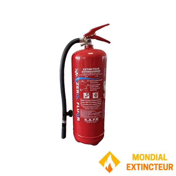 Extintor de 9 litros con aditivo SIN FLÚOR - Norma NF