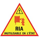 "INUTILIZABLE RIA" adhesiva 14CM X 12,4 CM