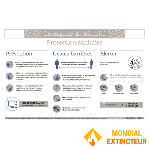 Instrucciones de seguridad - COVID - Formato A4