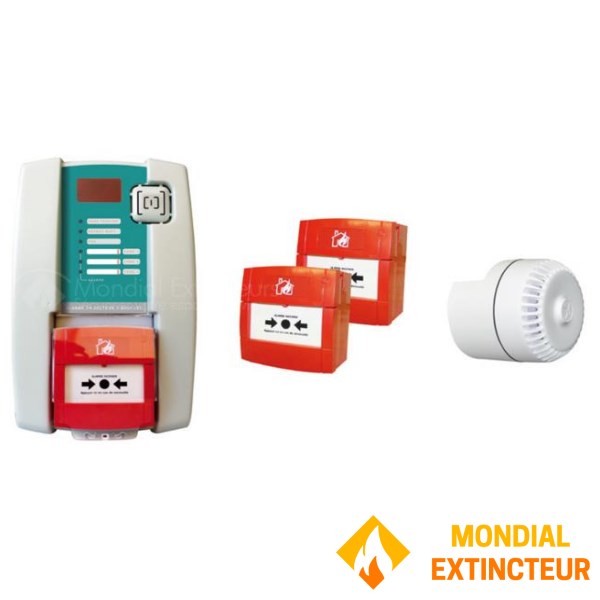 Kit de alarma de tipo 4 con sirena integrada, 2 disparadores y sirena remota