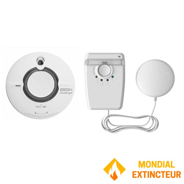 Kit detector de humos para sordos con cojín vibratorio