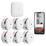 Kit de 6 detectores inteligentes + 1 concentrador de comunicación