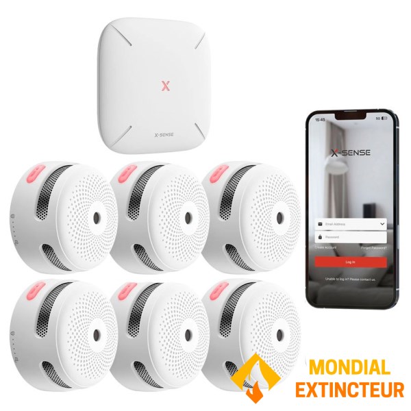 Kit de 6 detectores inteligentes + 1 concentrador de comunicación