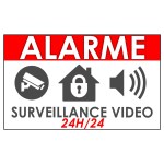 Lote de 10 pegatinas de "alarma para videovigilancia doméstica"