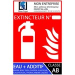 Paquete de 100 señales de extintor de incendios de clase AB personalizadas