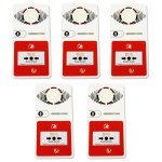Lote de 5 alarmas contra incendios de tipo 4 con Flash - NF S32-001 clase B