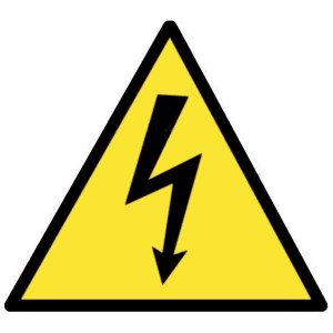 PVC Señal de advertencia eléctrica - Triángulo 200 X 200 X 200 mm