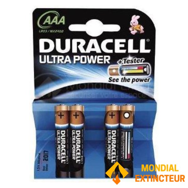 Pack 10 Blisters de 4 piles DURACELL 1,5V LR03