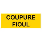 Panel de "corte de combustible" - PVC 200x80 mm