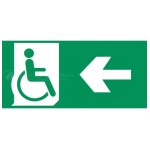 Panel de evacuación PMR Izquierda - PVC - L.200 x H.100 mm