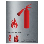 Panel extintor CO2 ALUMINIO - 15 x 20 cm - Clase B