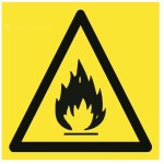 Panel de materiales inflamables - An.200 x Al.200 mm