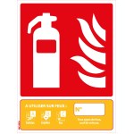 Panel de polvo de PVC 15 x 20 cm - Clase ABC