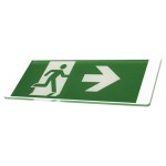 Placa de identificación de lujo serigrafiada "LUMINA" - Flecha derecha a una cara