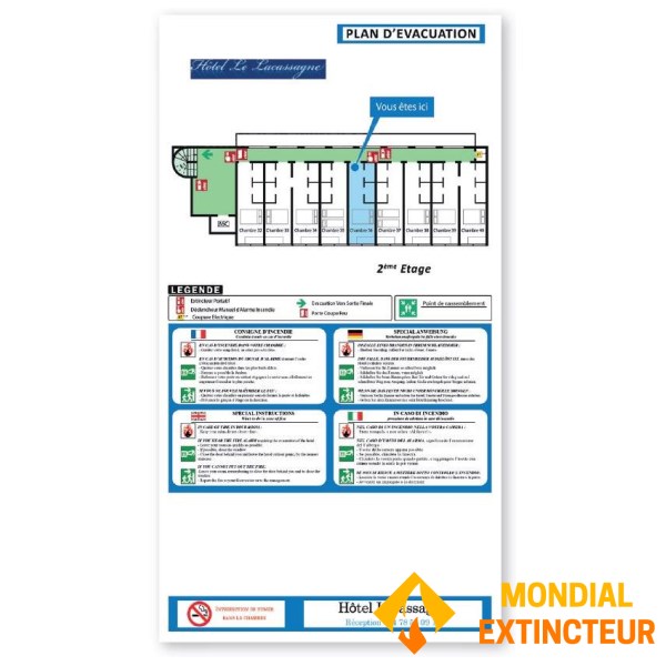 Plano de la habitación de hotel de aluminio cepillado dorado