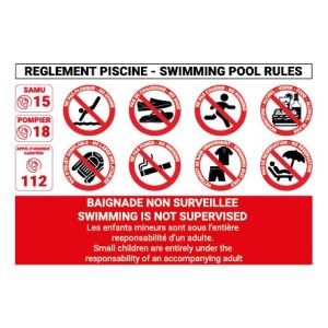 Reglamento de la piscina - Formato A4