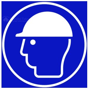 Señal de "casco obligatorio" - An.200 x Al.200 mm