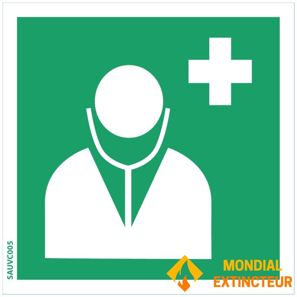Señal de "médico" - PVC 100x100 mm