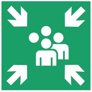 Señal de "punto de encuentro" - PVC 200x200 mm