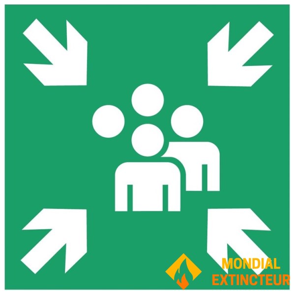 Señal de "punto de encuentro" - PVC 200x200 mm