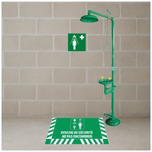Señalización de suelo Ducha de seguridad - An.800 x Al.400 mm